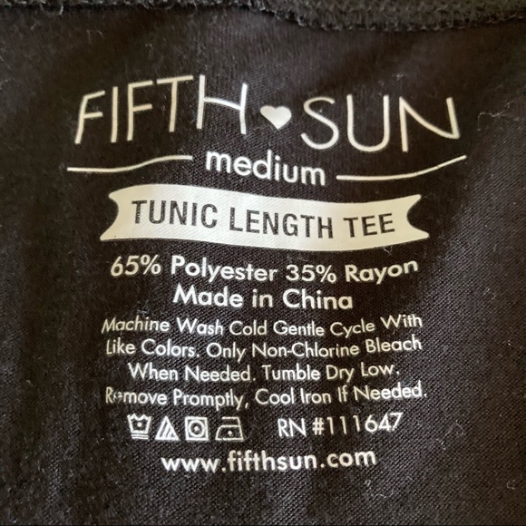 5/$15 Fifth Sun Brunch So Hard Tunic Length Tee M - Picture 3 of 7